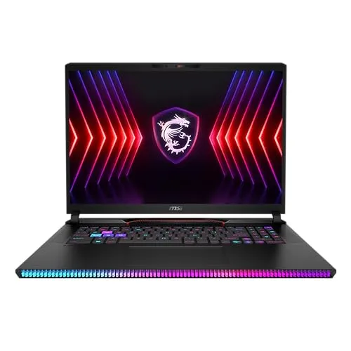 MSI Raider GE78 HX 14VIG-665XES Ordenador Portátil Gaming 17" 16:10 QHD+ 240Hz (Intel Core i9-14900HX, 32GB RAM, 2TB SSD, RTX 4090-16GB, Sin Sistema Operativo) Core Black, Teclado QWERTY Español