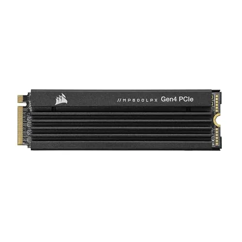 Corsair SSD MP600 PRO LPX M.2 NVMe PCIe x4 Gen4 de 1 TB, optimizado para PS5, negro, 1 unidad